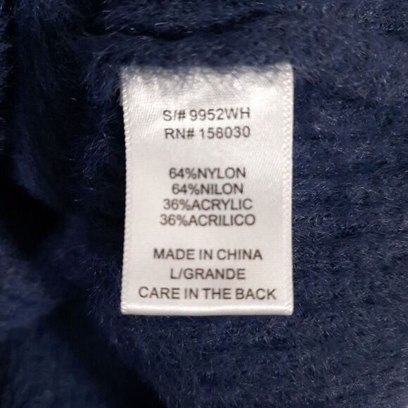 Love Tree Eyelash Fuzzy Ribbed Knit Sweater SZ Large Soft Stretch Cozy Slouchy - Picture 15 of 16